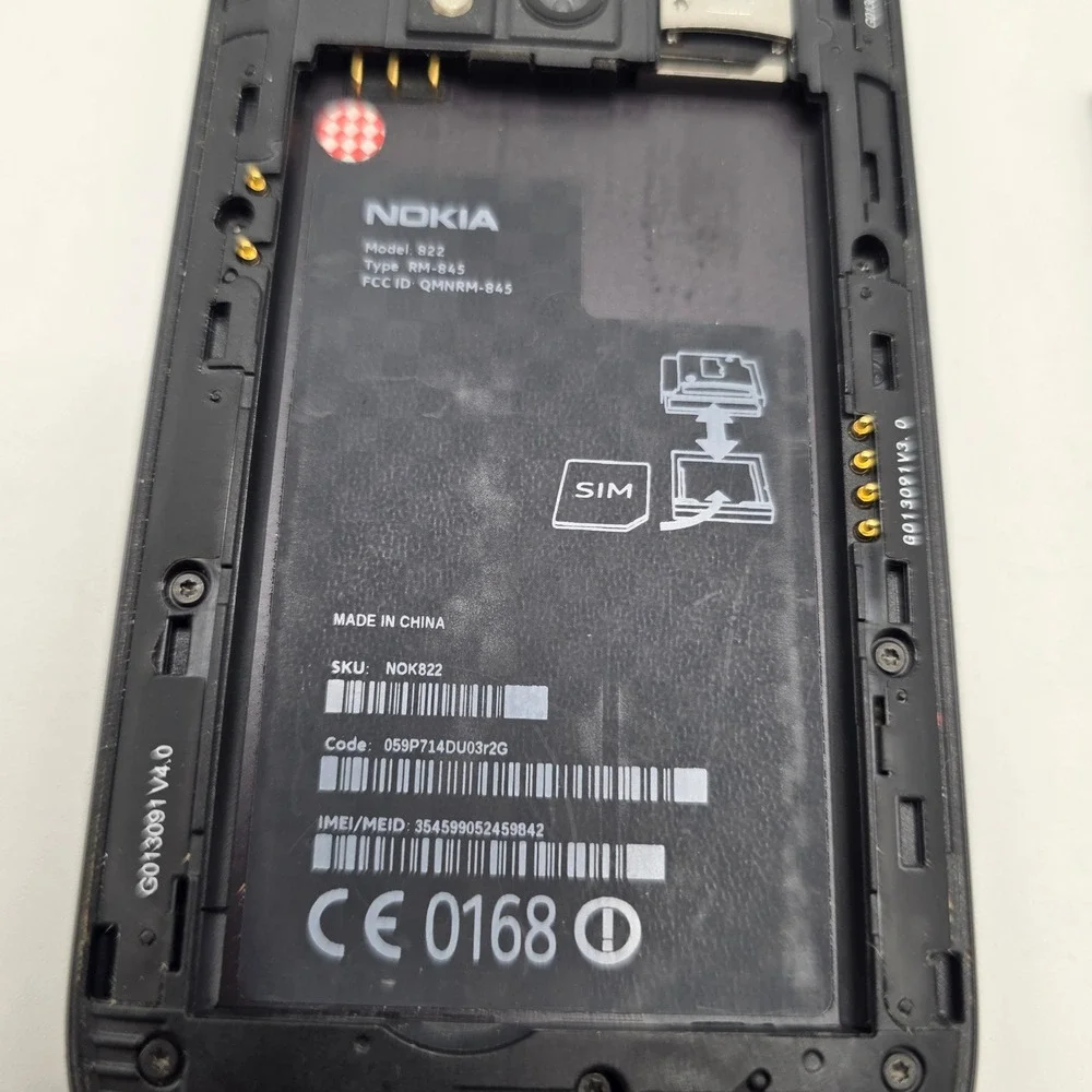 Nokia‎ Lumia 822 Smartphone Verizon Black 8MP Carl Zeiss Parts Repair Phone